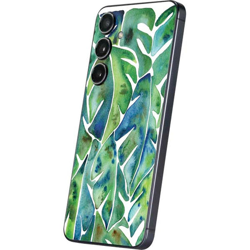Tropical Leaves by Cat Coq Galaxy S24 Plus Skin