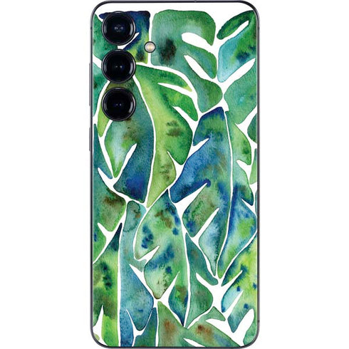 Tropical Leaves by Cat Coq Galaxy S25 Skin