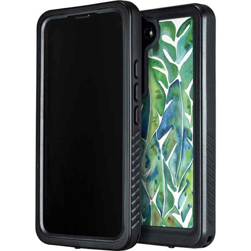Tropical Leaves by Cat Coq Galaxy S24 Waterproof Case