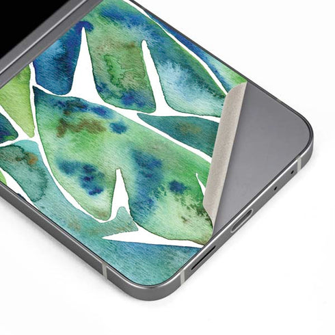 Tropical Leaves by Cat Coq Galaxy Z Flip6 Skin