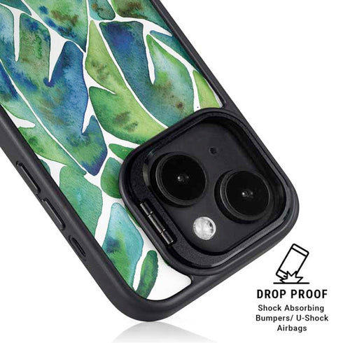 Tropical Leaves by Cat Coq iPhone 13 Kickstand Case