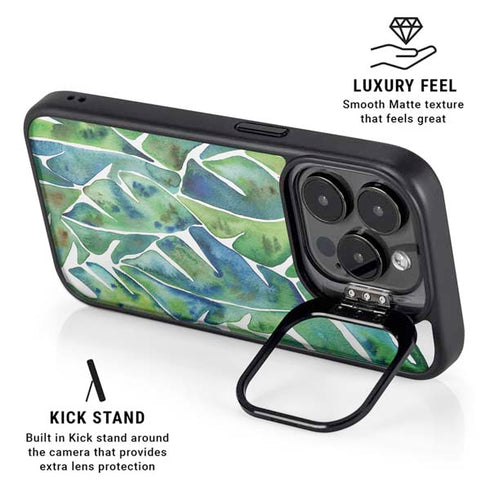 Tropical Leaves by Cat Coq iPhone 13 Pro Kickstand Case