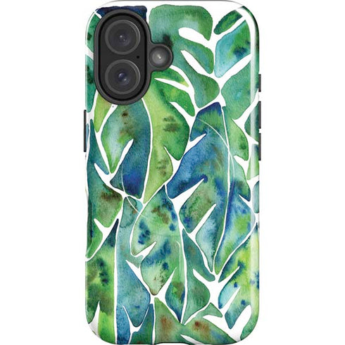 Tropical Leaves by Cat Coq iPhone 16 Magsafe Impact Case