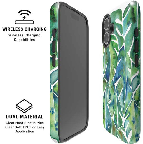 Tropical Leaves by Cat Coq iPhone 16 Magsafe Impact Case
