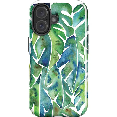 Tropical Leaves by Cat Coq iPhone 16 Plus Impact Case