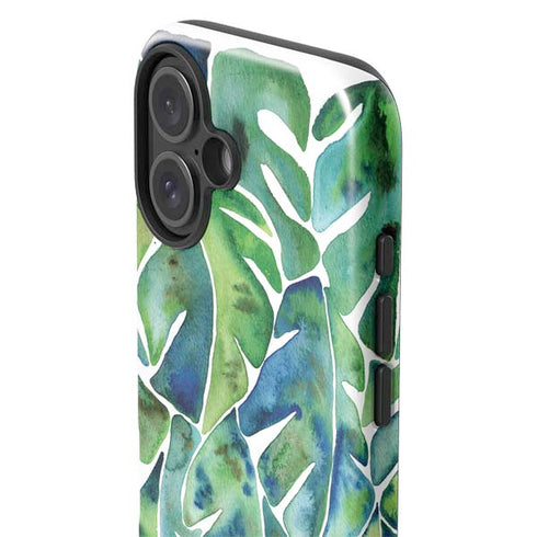 Tropical Leaves by Cat Coq iPhone 16 Plus Impact Case