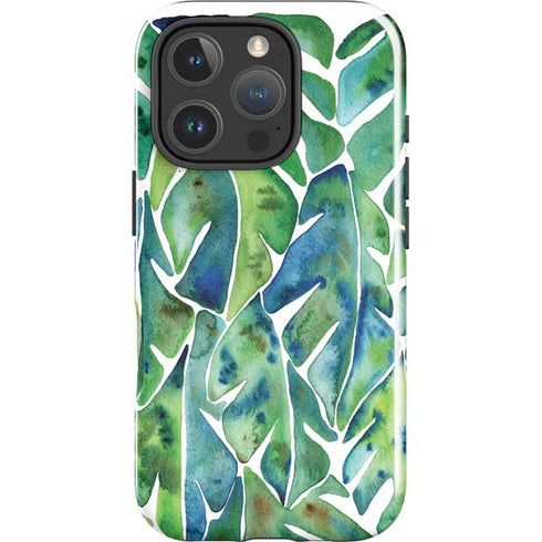 Tropical Leaves by Cat Coq iPhone 16 Pro Max Impact Case