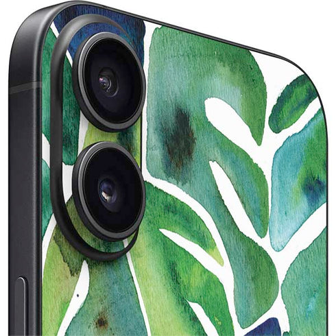 Tropical Leaves by Cat Coq iPhone 16 Skin
