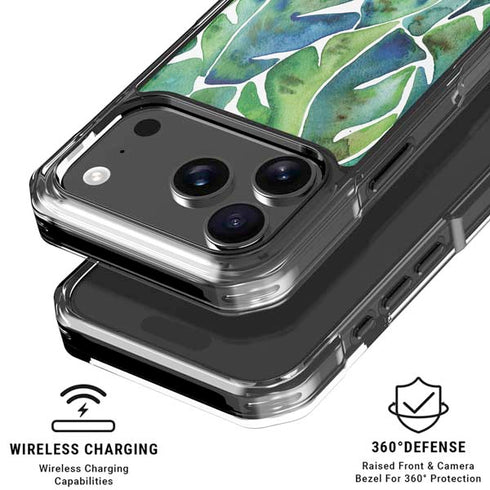 Tropical Leaves by Cat Coq iPhone 18 Pro Clear Case