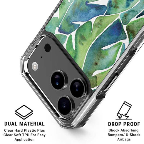 Tropical Leaves by Cat Coq iPhone 18 Pro Clear Case