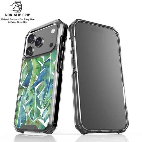 Tropical Leaves by Cat Coq iPhone 18 Pro Clear Case