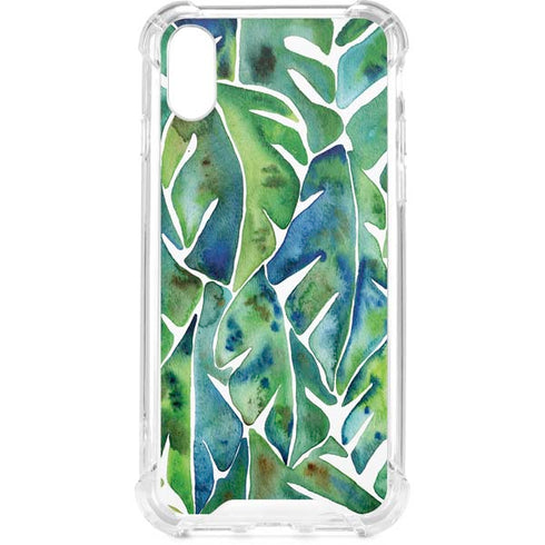 Tropical Leaves by Cat Coq iPhone XS Clear Case