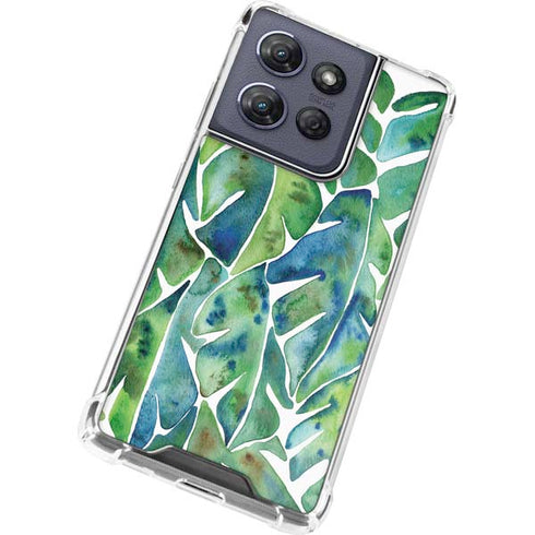 Tropical Leaves by Cat Coq Moto G 5G (2025) Clear Case