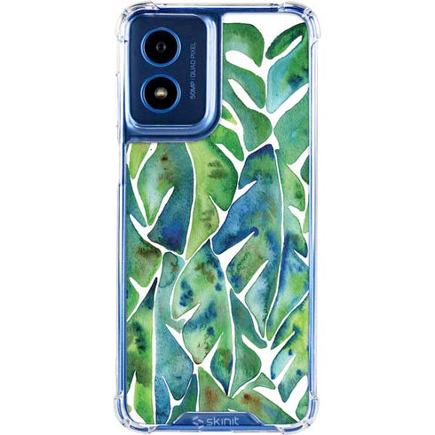 Tropical Leaves by Cat Coq Moto G 5G (2024) Clear Case
