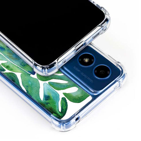 Tropical Leaves by Cat Coq Moto G 5G (2024) Clear Case