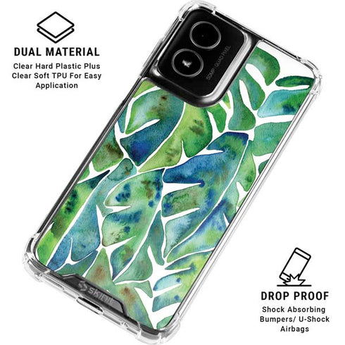 Tropical Leaves by Cat Coq Moto G Power 5G (2024) Clear Case