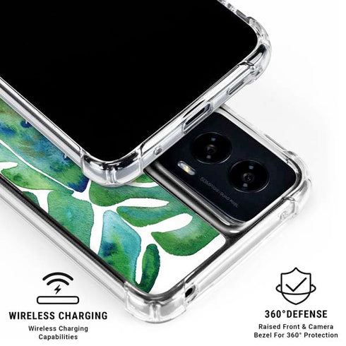 Tropical Leaves by Cat Coq Moto G Power 5G (2024) Clear Case