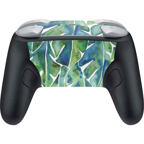 Tropical Leaves by Cat Coq Nintendo Switch 2 (2025) Pro Controller Skin