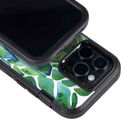 Tropical Leaves by Cat Coq Otterbox Defender iPhone Skin