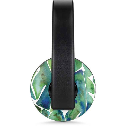 Tropical Leaves by Cat Coq PlayStation 4 Gold Wireless Headset Skin