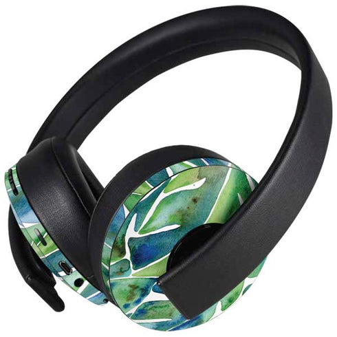 Tropical Leaves by Cat Coq PlayStation 4 Gold Wireless Headset Skin