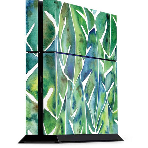 Tropical Leaves by Cat Coq PlayStation PS4 Skins