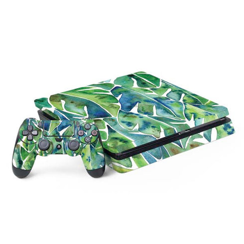 Tropical Leaves by Cat Coq PlayStation PS4 Skins
