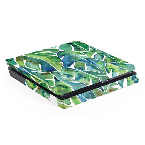Tropical Leaves by Cat Coq PlayStation PS4 Skins