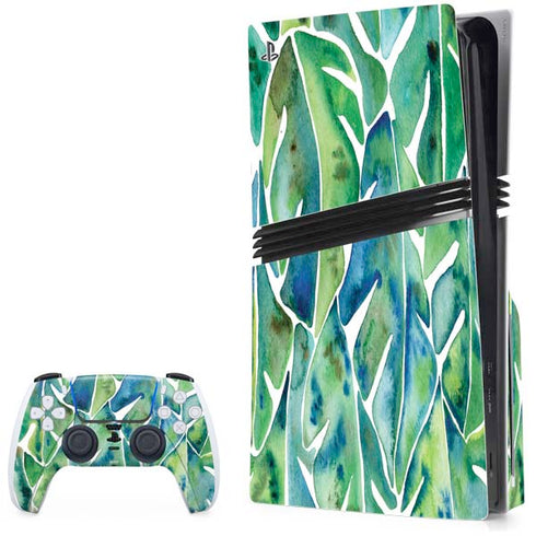 Tropical Leaves by Cat Coq PlayStation PS5 Skins