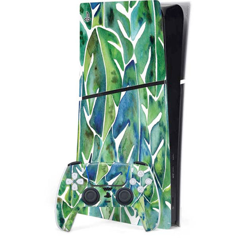 Tropical Leaves by Cat Coq PlayStation PS5 Skins