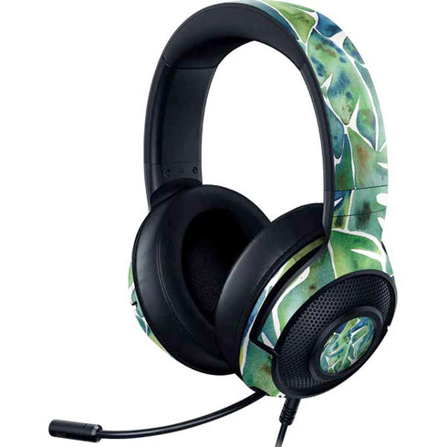 Tropical Leaves by Cat Coq Razer Kraken X Skin