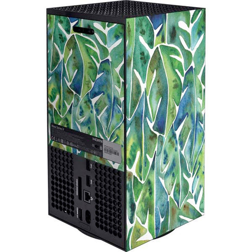 Tropical Leaves by Cat Coq XBox Series X Digital Edition Bundle Skin