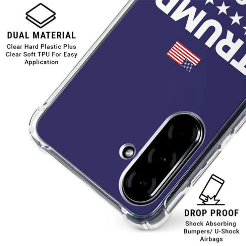 Trump 2020 Blue Galaxy A36 5G Clear Case