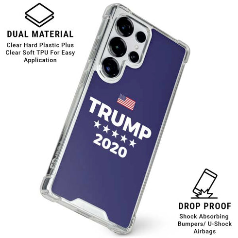 Trump 2020 Blue Galaxy S25 Ultra Clear Case