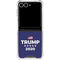 Trump 2020 Blue Galaxy Z Flip7 Clear Case