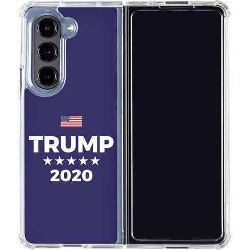 Trump 2020 Blue Galaxy Z Fold5 5G Clear Case