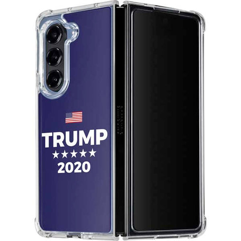 Trump 2020 Blue Galaxy Z Fold5 5G Clear Case