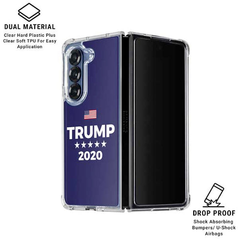 Trump 2020 Blue Galaxy Z Fold6 Clear Case