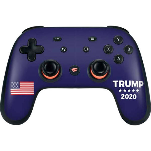 Trump 2020 Blue Google Stadia Controller Skin