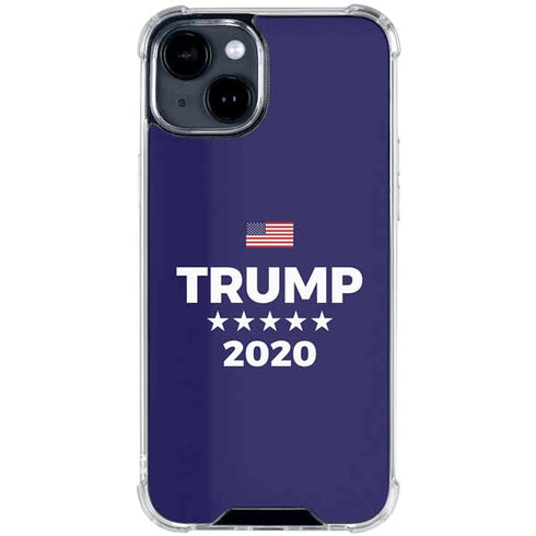 Trump 2020 Blue iPhone 15 Clear Case