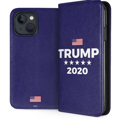 Trump 2020 Blue iPhone 15 Plus Folio Case