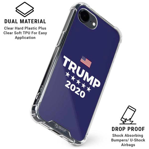 Trump 2020 Blue iPhone 16e Clear Case