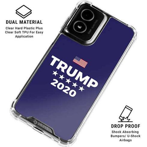 Trump 2020 Blue Moto G Power 5G (2024) Clear Case