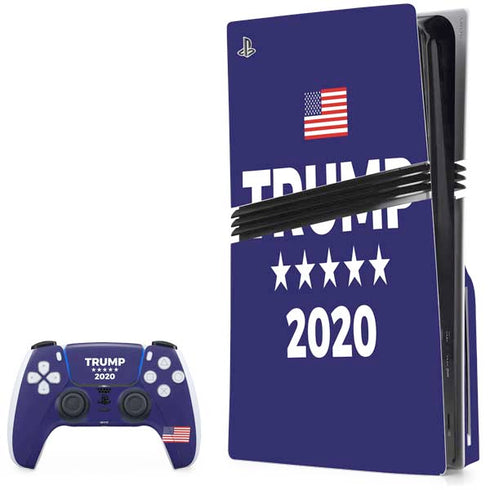 Trump 2020 Blue PS5 Pro Disk Bundle Skin
