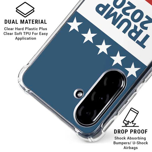 Trump 2020 Red White and Blue Galaxy A36 5G Clear Case