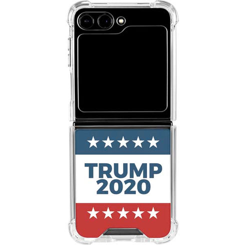 Trump 2020 Red White and Blue Galaxy Z Flip6 Clear Case