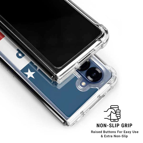 Trump 2020 Red White and Blue Galaxy Z Fold6 Clear Case