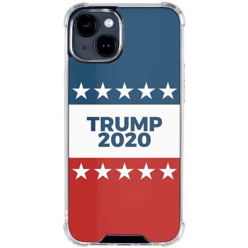 Trump 2020 Red White and Blue iPhone 15 Clear Case