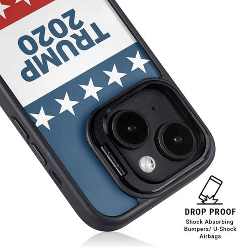 Trump 2020 Red White and Blue iPhone 15 Kickstand Case
