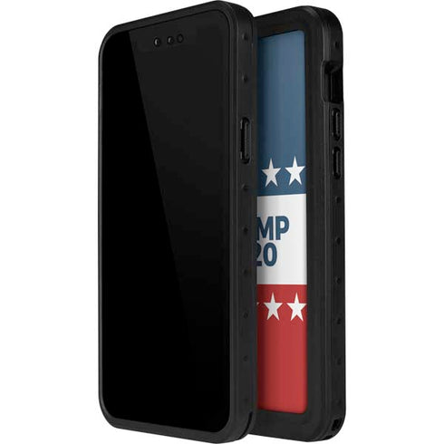 Trump 2020 Red White and Blue iPhone 15 Plus Waterproof Case